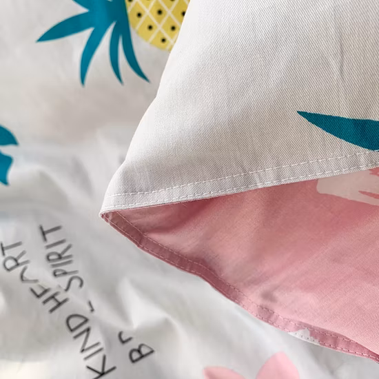 Produit chaud personnalisé cent de motif respirant coton tissu literie taies d'oreiller couette housse de couette ensemble de literie